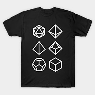 Polyhedral Dice Icons RPG D20 T-Shirt